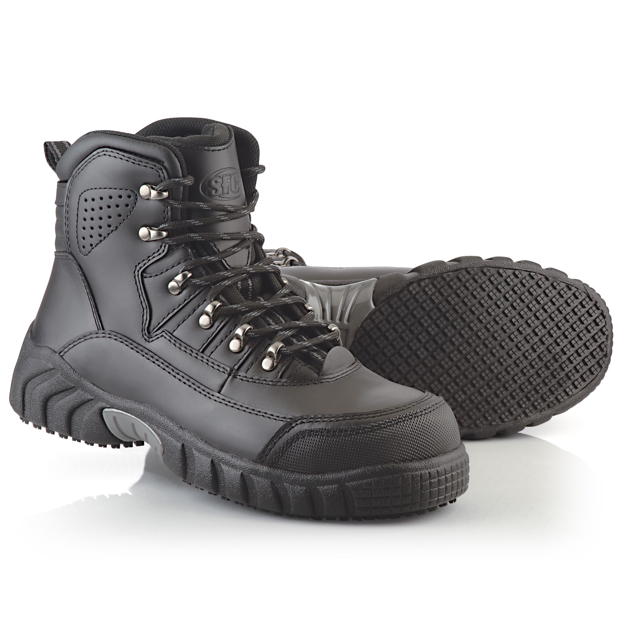 Shoes For Crews DeWalt SFC Explorer Black Steel Toe Non-Slip Work Boots